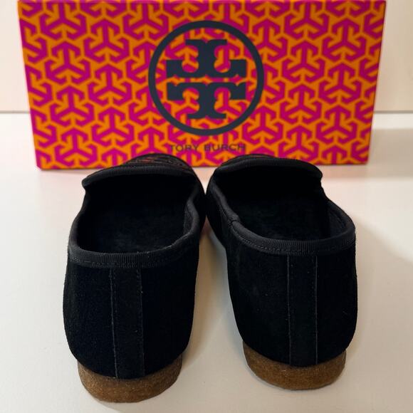 Tory Burch Billy Slipper Sz 7 Split Suede Craqulee New - Picture 4 of 8